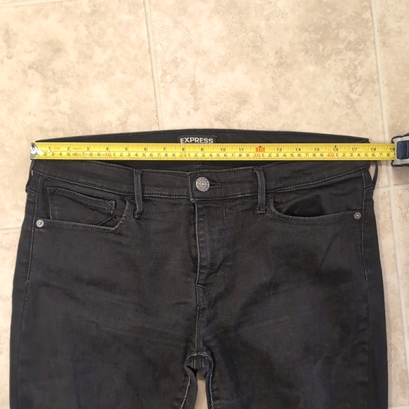 Express Black Jeans Leggings Midrise - Picture 6 of 9